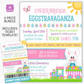 Easter bunny photo egg hunt fundraiser flyer
